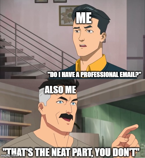 meme about a professional email that I don't own